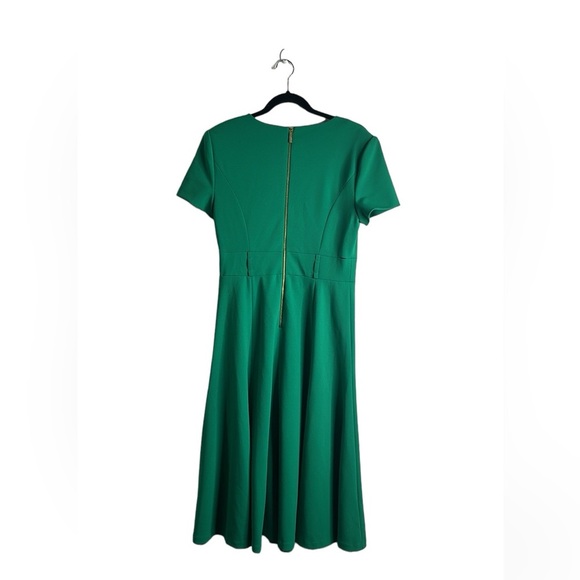 Calvin Klein midi dress front slit green size 8 - Picture 9 of 9